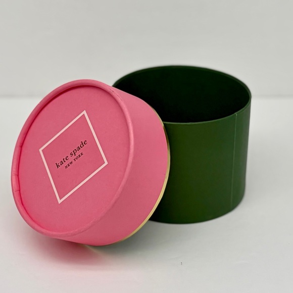 Kate Spade Pink And Green Round Gift Box For Jewelry Or Storage